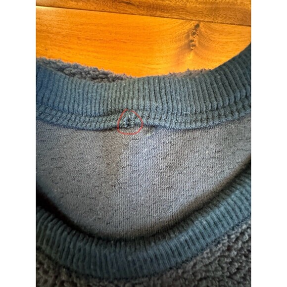 Vtg Patagonia Men's Fleece Pullover Sweatshirt Navy Blue Gorpcore Hiking Camping - Picture 10 of 10